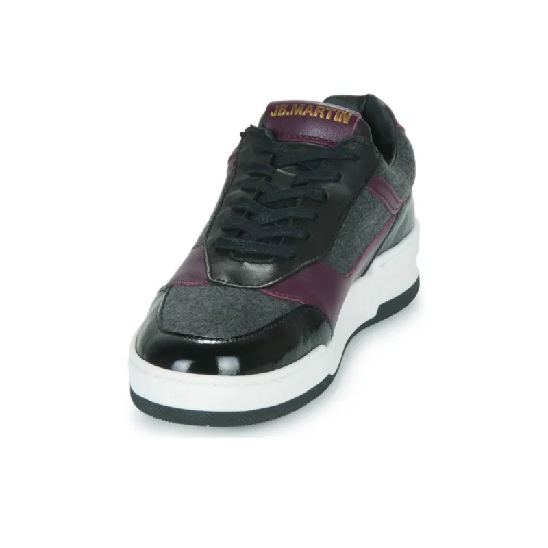 JB MARTIN Hira Low Top Skateboard Shoes Women's Black Purple-3