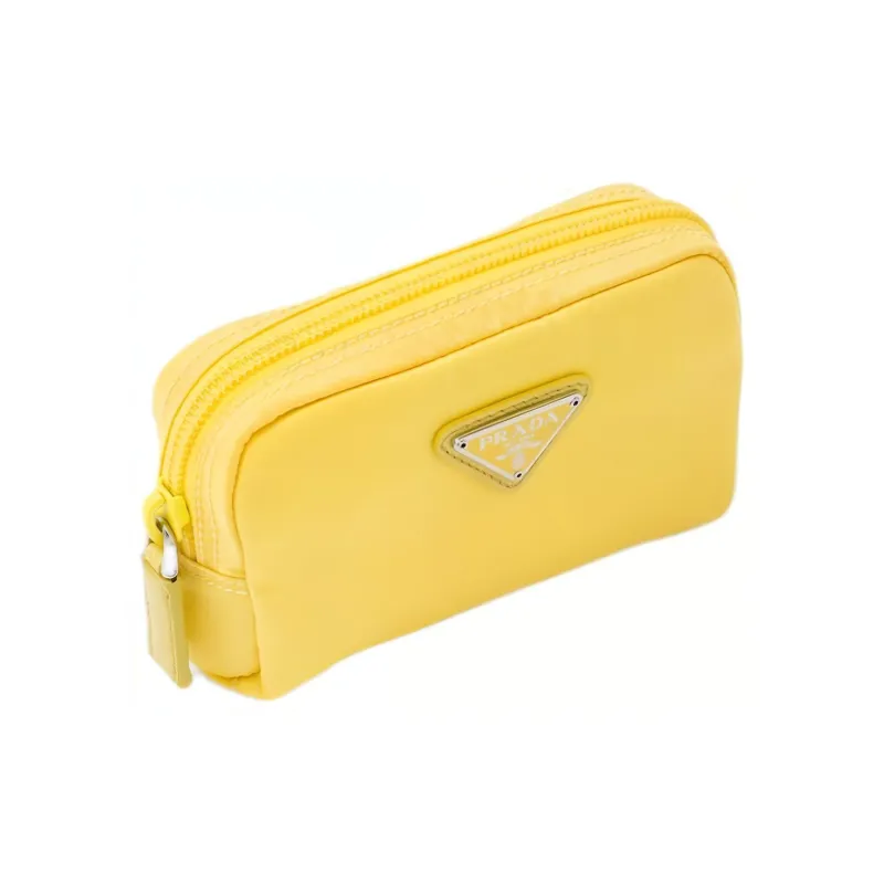 PRADA Recycled Nylon Clutch Women's Pomelo Yellow-1