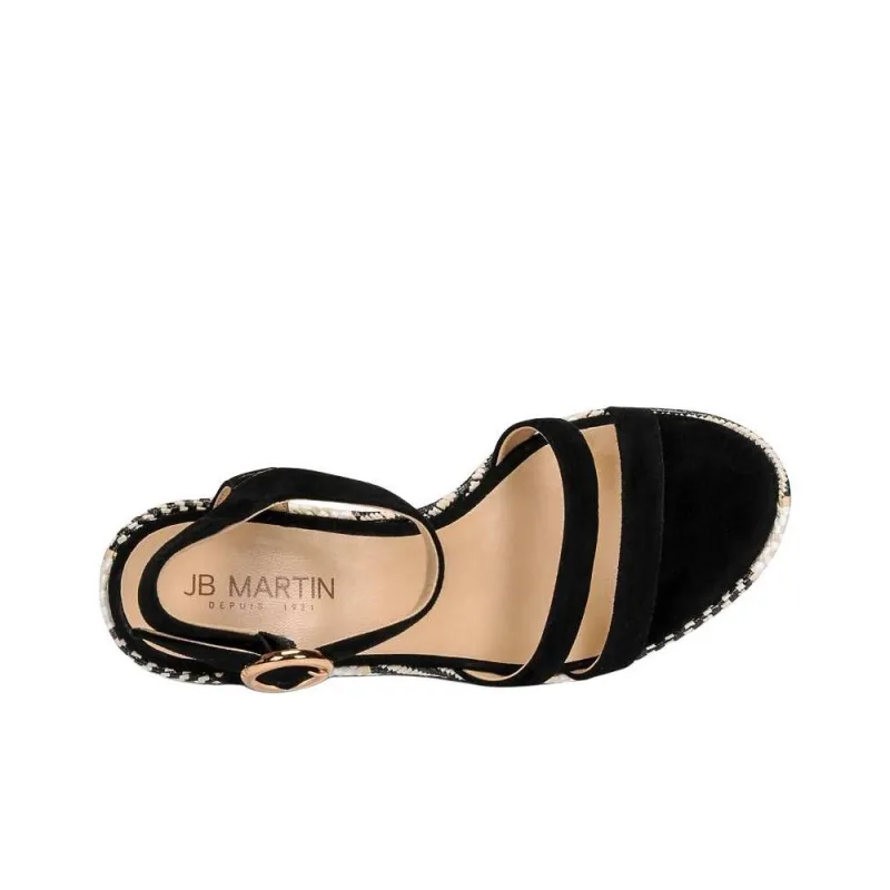 JB MARTIN Crna Strap Sandals Women's Black-5
