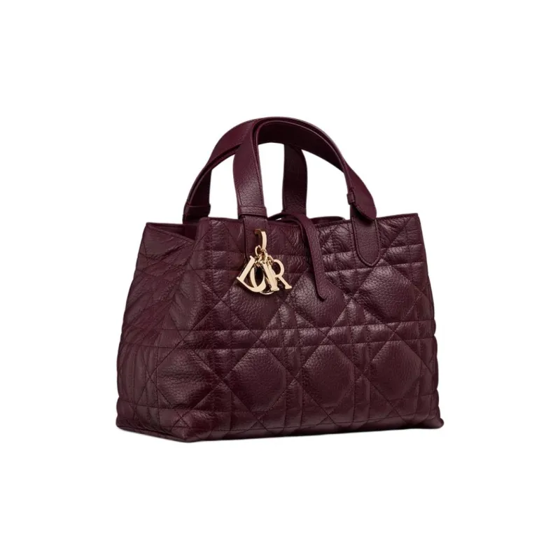 DIOR Toujours Calfskin Indigenous Bag, Tote Bag, Shopping Bag, Handbag Medium Size Women's Burgundy-1