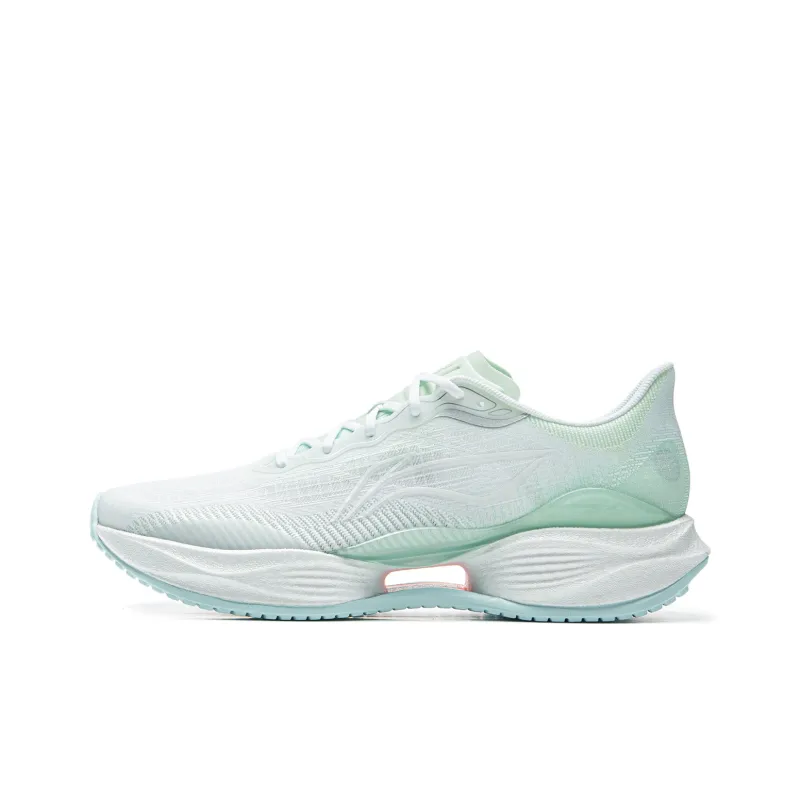 LiNing Super-Light 22 Cushioning Wear-Resistant Low-Top Sprint Running Shoes Women's White-0