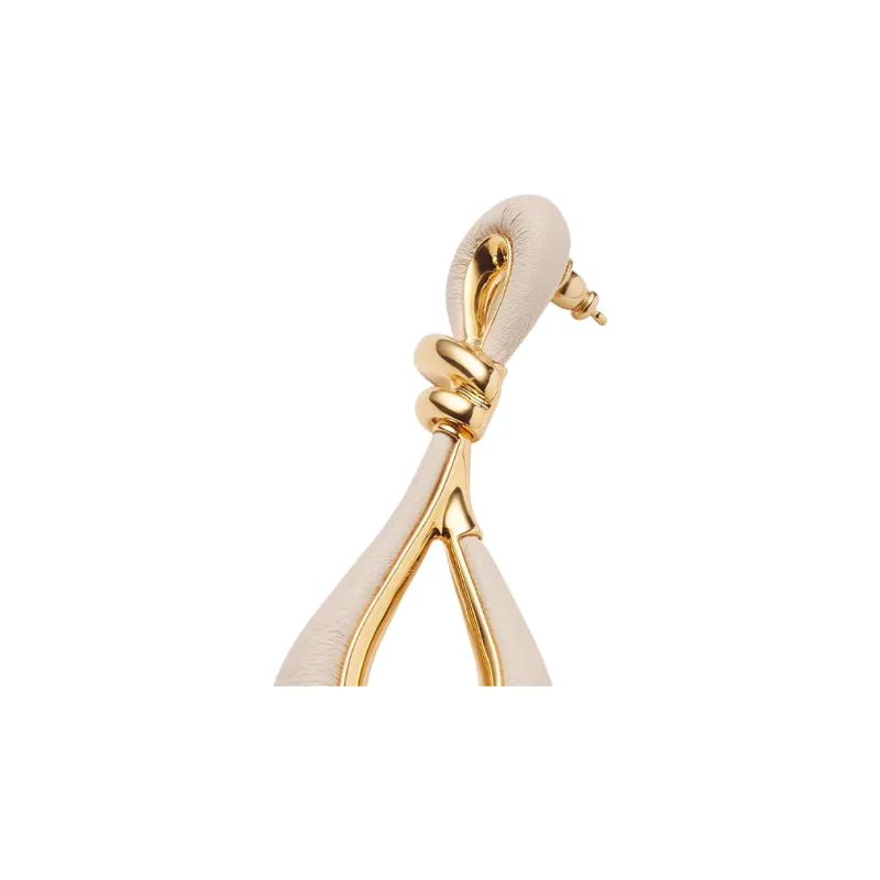 FENDI Lambskin Earrings Women's Gold-1