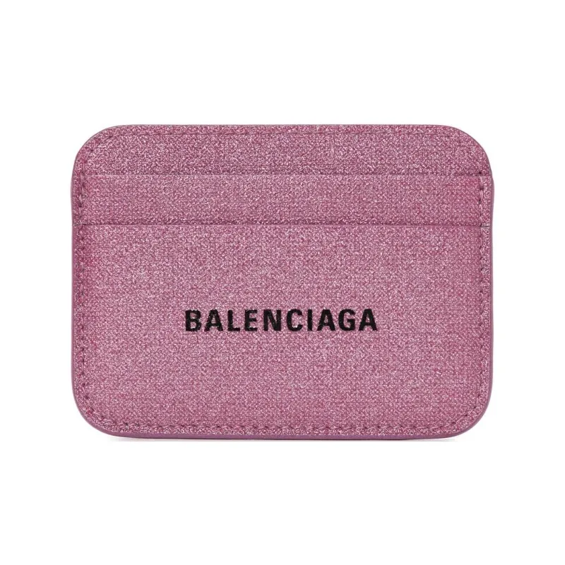 Balenciaga Polyurethane Card Holder Women's Pink-0