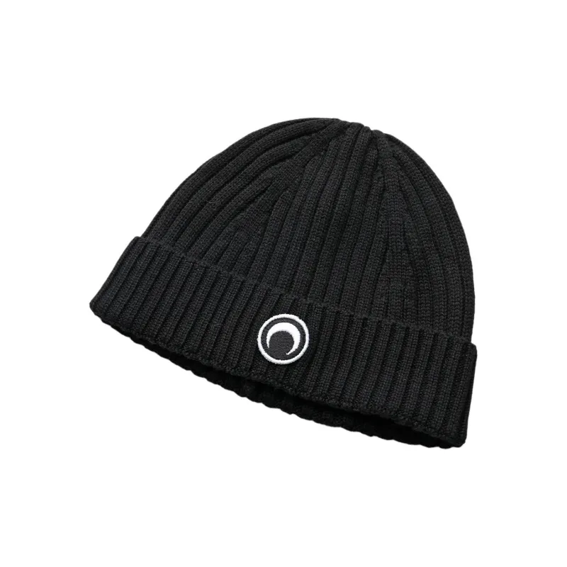 Marine Serre Crescent Moon Ribbed Wool Beanie-2