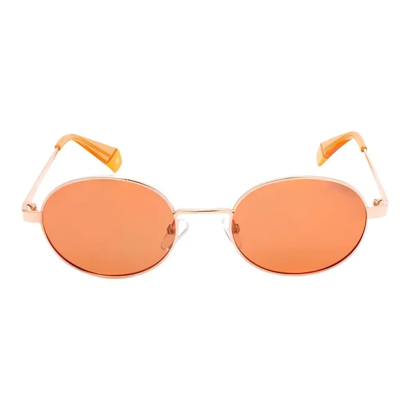 Polaroid Metal Round Sunglasses Unisex Orange-1