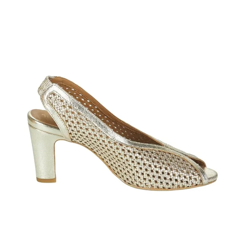 JB MARTIN Luxe Chunky Heel High Heels Women's Gold-1