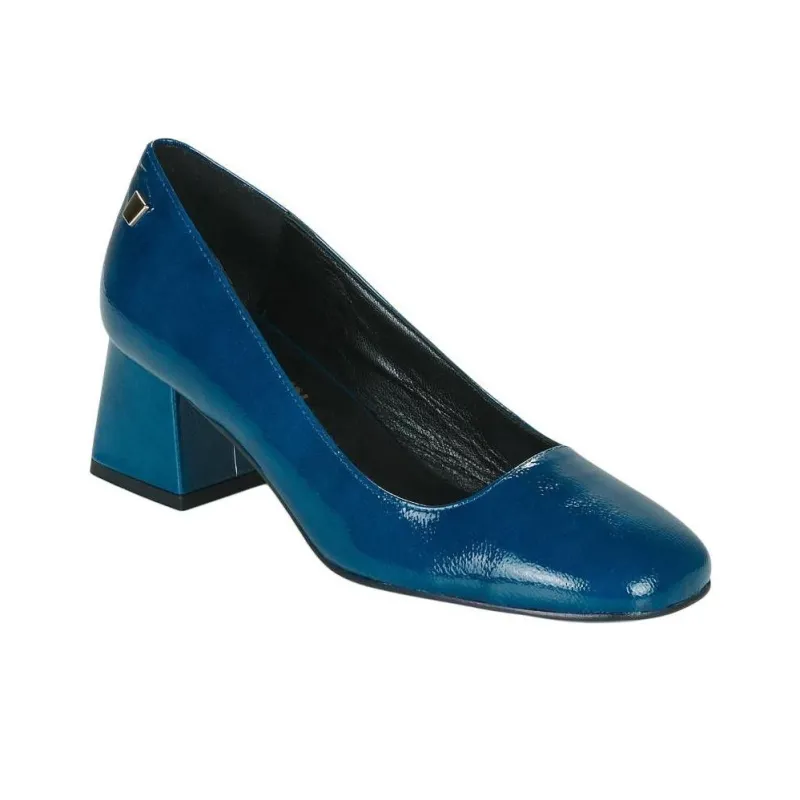 JB MARTIN Viva Block Heel High Heels Women's Blue-2