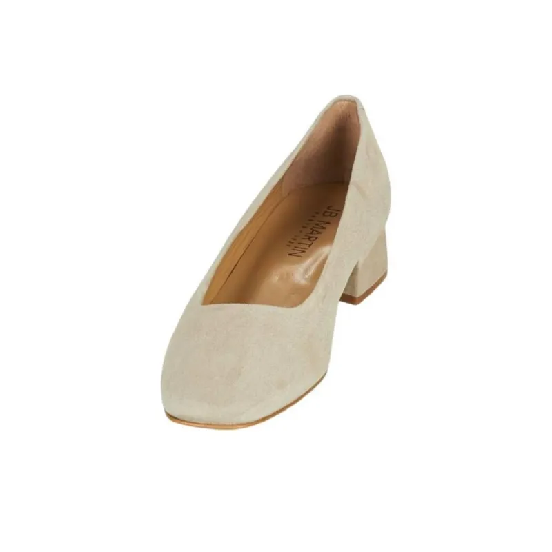 JB MARTIN CATEL Block Heel High Heels Women's White-3