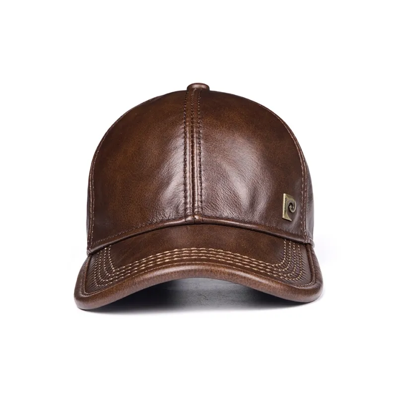PIERRE CARDIN Cow Leather Baseball Caps Men's-2