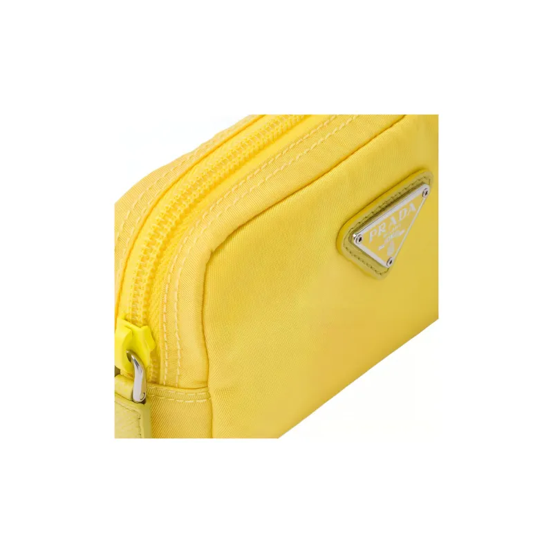 PRADA Recycled Nylon Clutch Women's Pomelo Yellow-3