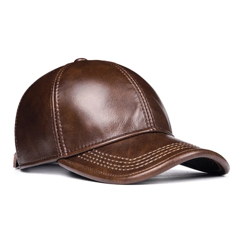 PIERRE CARDIN Cow Leather Baseball Caps Men's-1