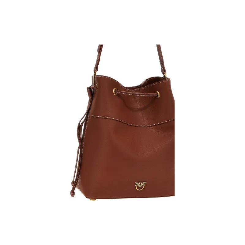 PINKO Forever Logo Plaque Bucket Bag-3