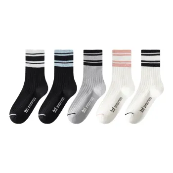 MIIOW Mid Calf Socks Unisex 5 Pack