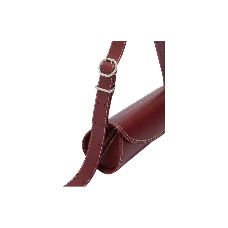 JIL SANDER Cannolo Leather Crossbody Bag Shoulder Bag Women's Red-2