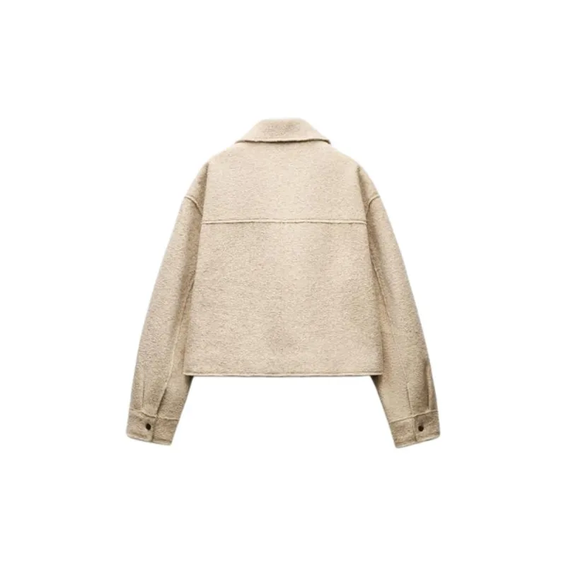 ZARA Jackets Coats Women's Beige-1