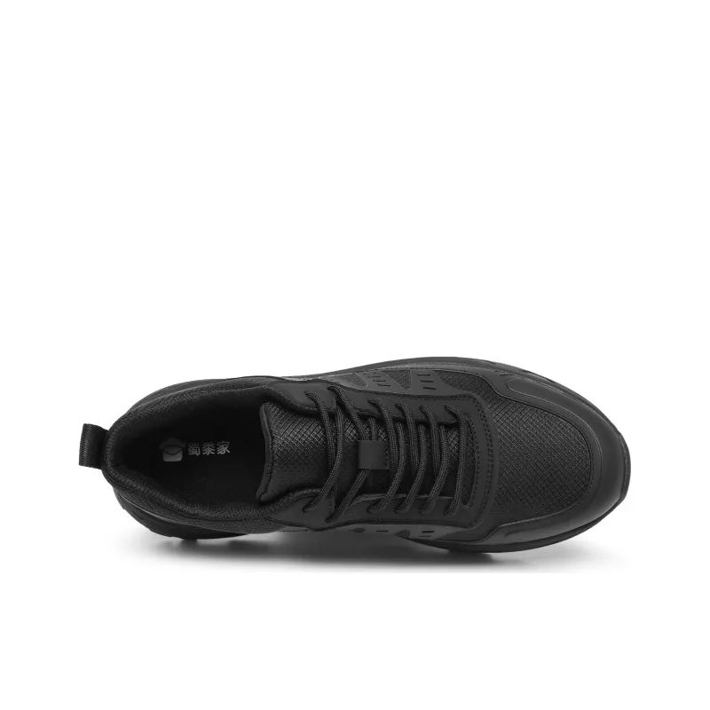 Shu Family Breathable And Sweat-absorbent Low-Top Running Shoes Men's Black-1
