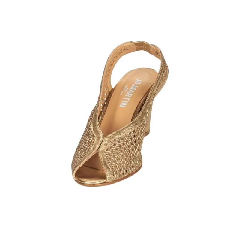 JB MARTIN Chunky Heel High Heels Women's Gold-3