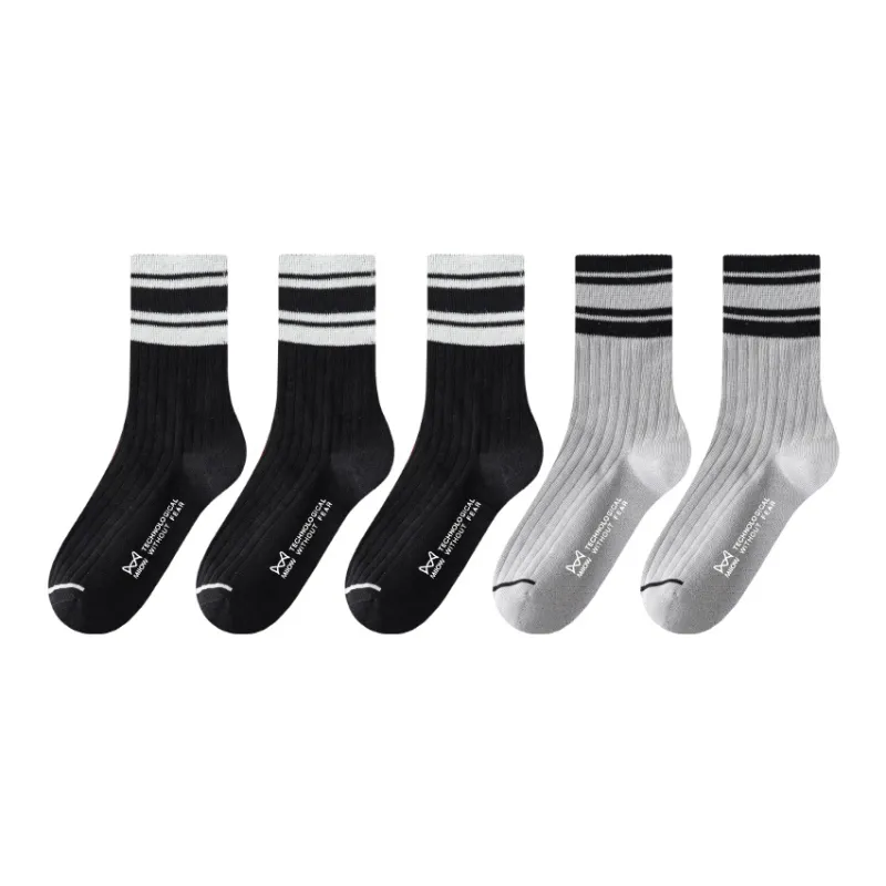 MIIOW Mid-Calf Socks Unisex 5 Pack-8