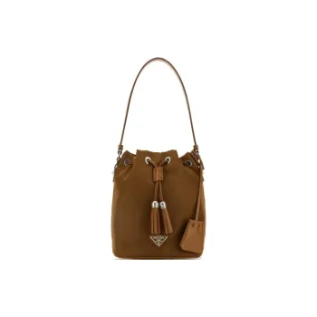 PRADA Nylon Handbag Women's Tan