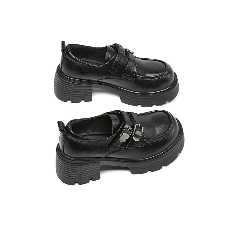 La Chapelle Chunky Heel High Heels Women's Black-3