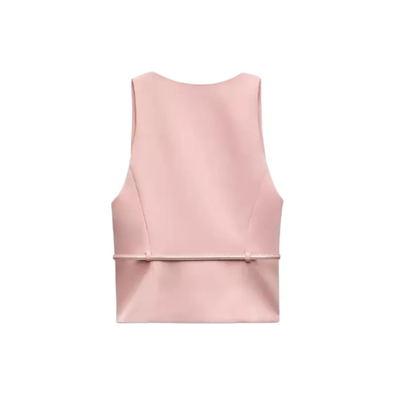 ZARA Vests Women's Pink-1