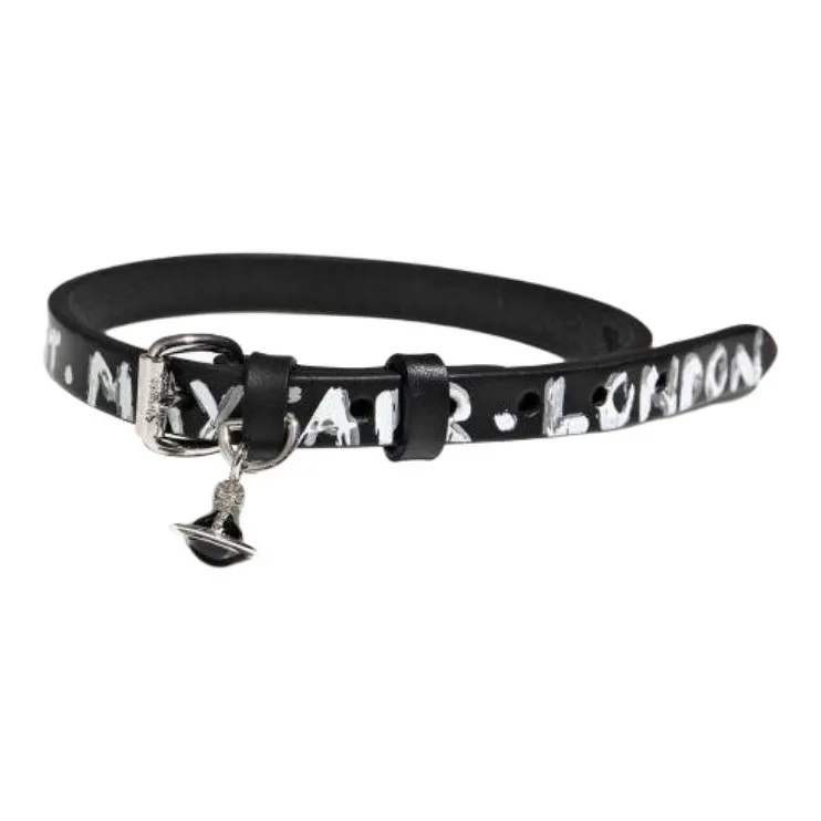 Vivienne Westwood Cow Leather Necklaces Women's Black-1