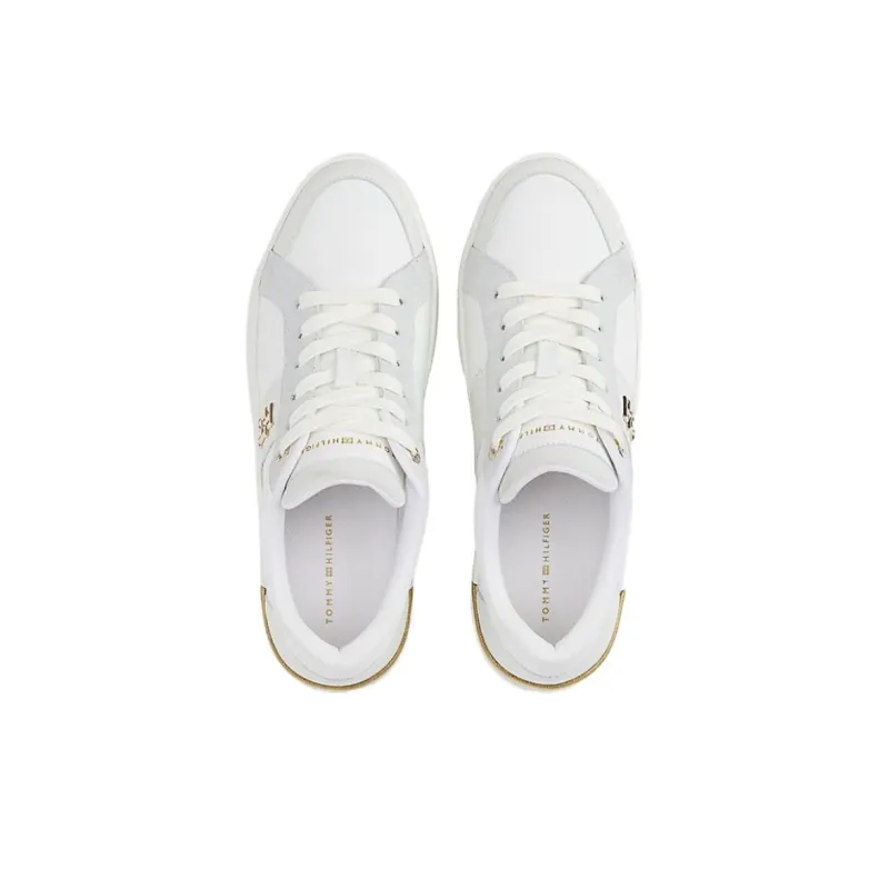 Tommy Hilfiger Trainers Courtesy Low Top Skateboard Shoes Women's White-2