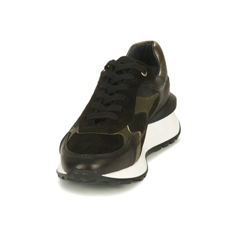 JB MARTIN Forte Low Top Casual Shoes 6cm Women's Black Gold-3