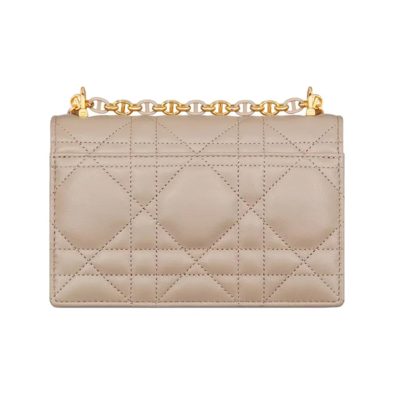 DIOR Miss Caro Lambskin Crossbody Bag Shoulder Bag Mini Women's Taupe-3