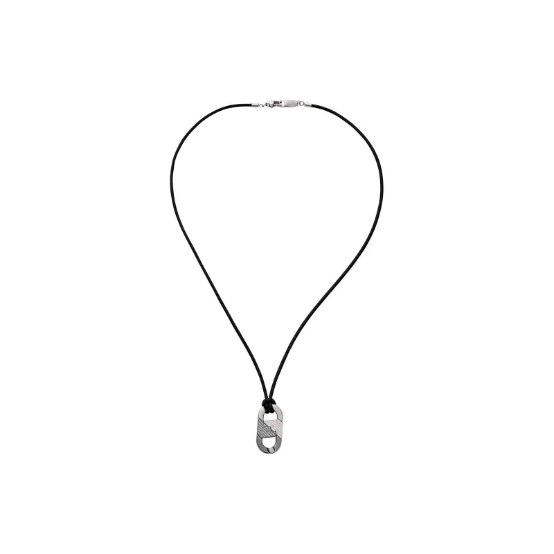 EMPORIO ARMANI Two Tone Stainless Steel Pendant Necklace-1