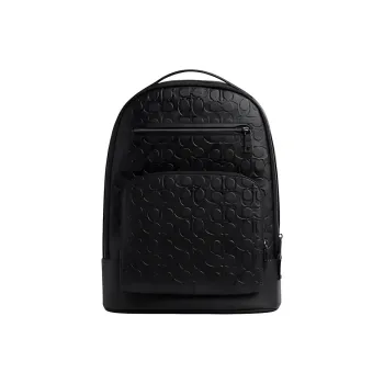 COACH Smooth Calf Leather Backpack Tubas Men's Black