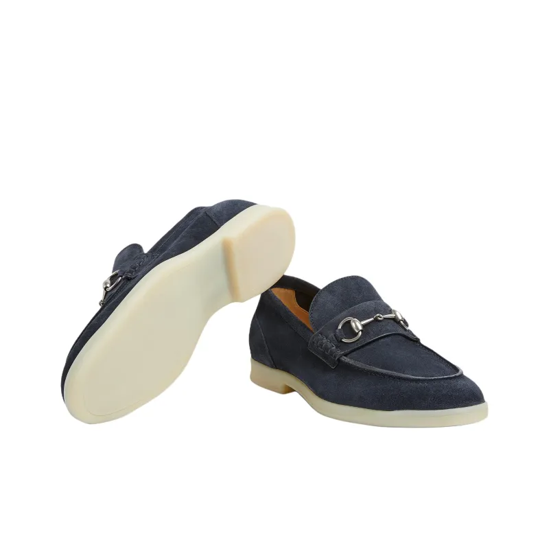 GUCCI Horsebit Loafers Men's Dark Blue-5