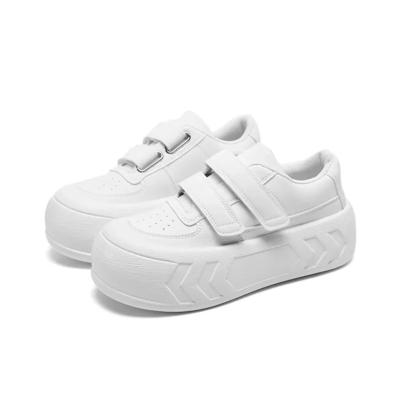 XPQ Coverage Wear-Resistant Lightweight Low-Top Skateboard Shoes Women's Pure White-2