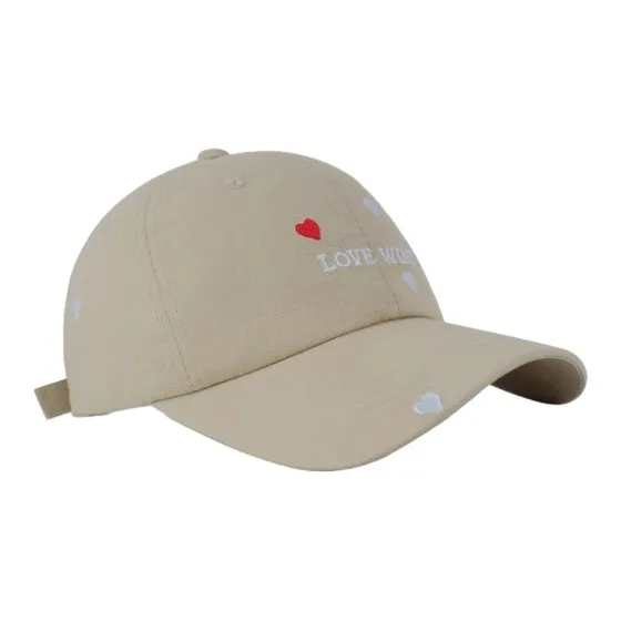 FREE RABBITⅡ Korean Style Sweet Style Heart Letter Embroidery Baseball Caps Unisex-5