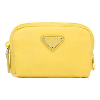 PRADA Recycled Nylon Clutch Women's Pomelo Yellow