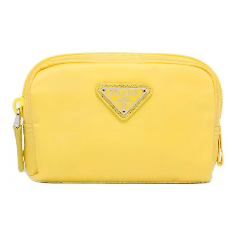PRADA Recycled Nylon Clutch Women's Pomelo Yellow-0