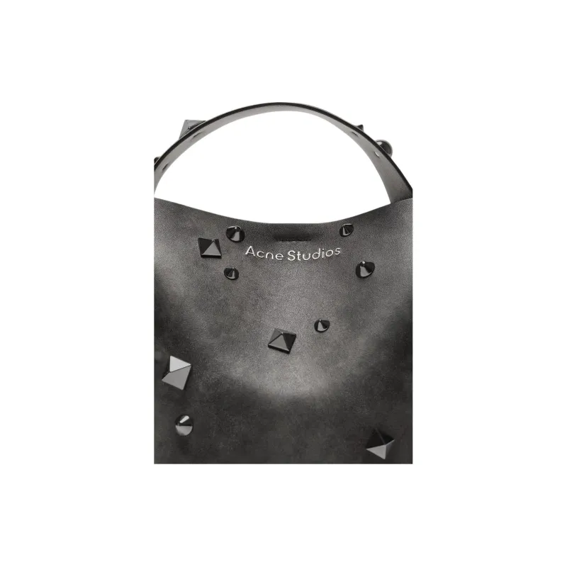 Acne Studios Leather One Shoulder Handbag Mini Women's Black-4