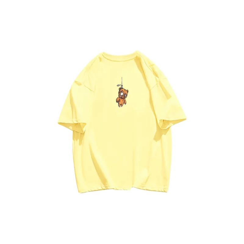 Cotton Shopping Drop Shoulder Sleeve T Shirt Women's-11