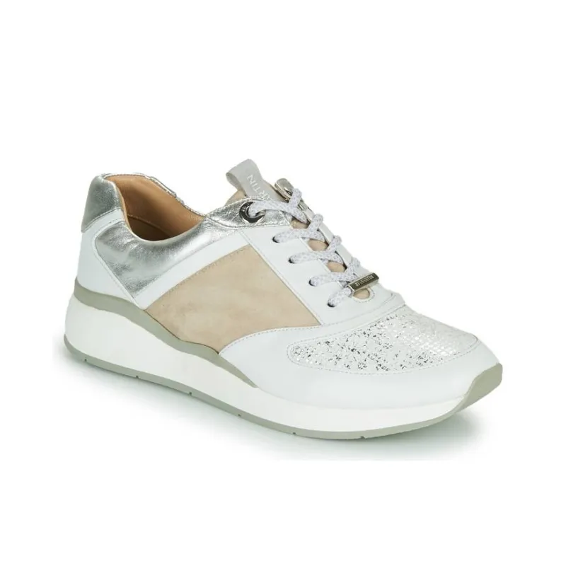 JB MARTIN Kalio Low Top Casual Shoes Women's White Silver-2
