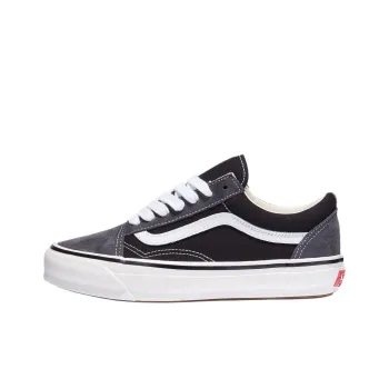 Vans Old Skool Anti Slip Wear Resistant Low Top Skateboard Shoes Unisex Black Gray Color