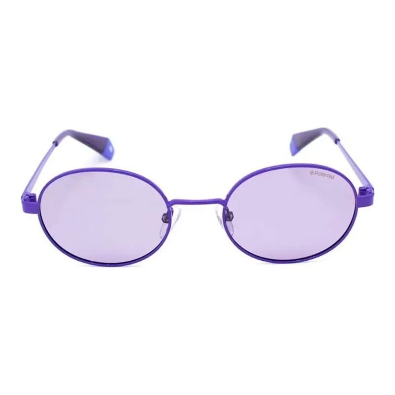 Polaroid Metal Round Sunglasses Unisex Purple-1