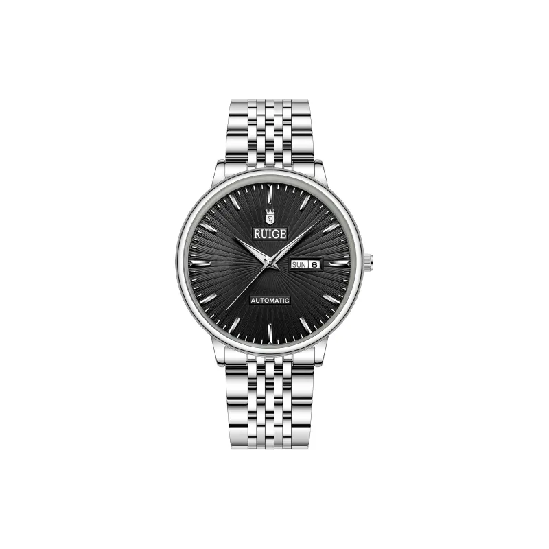 RUIGE Pioneer Series Mechanical Movement Stainless Steel Watchband Chinese Watches Men's Watches Black Dial-3