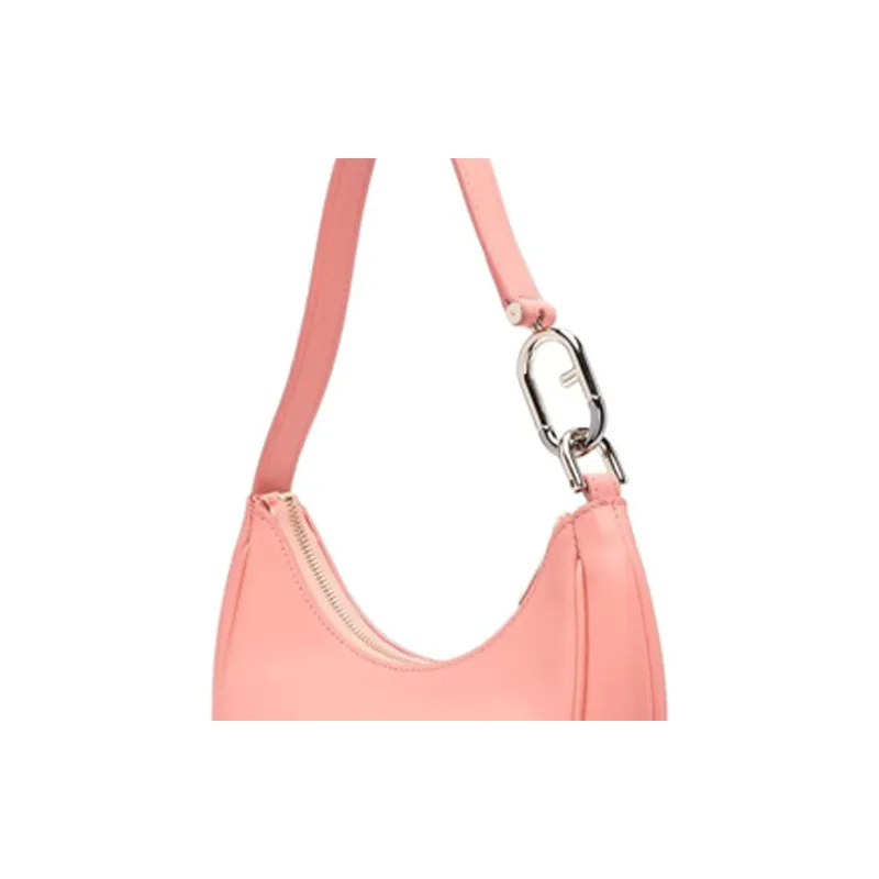 Furla Primavera Leather Dumpling Bag Shoulder Bag Small Size Women's Pink-4
