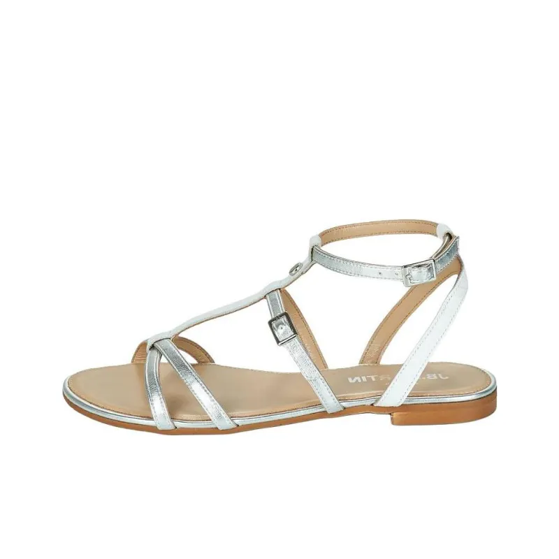 JB MARTIN Alicia Strap Sandals Women's Silver-0
