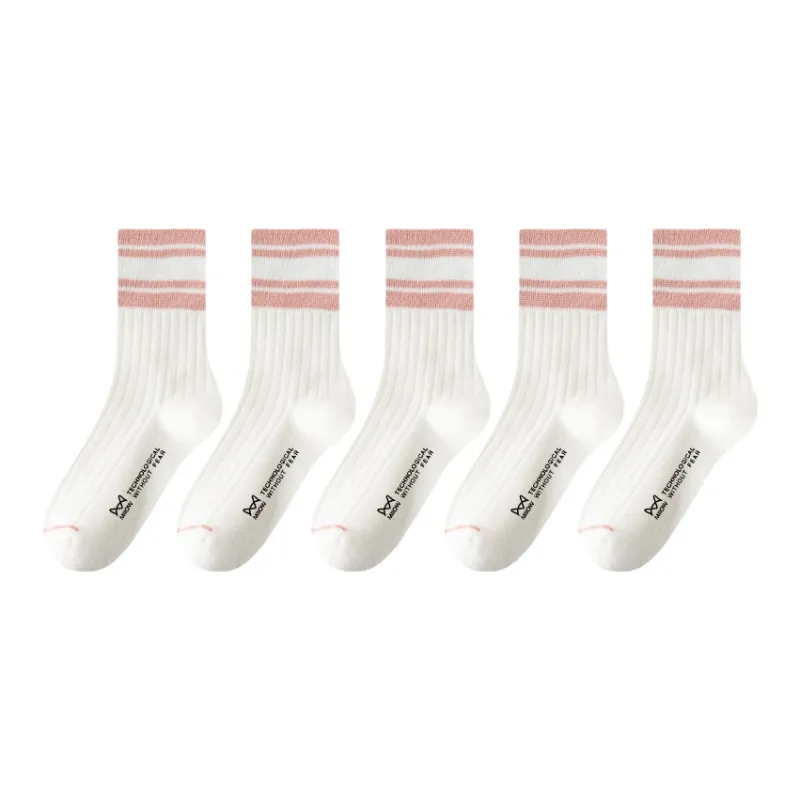 MIIOW Mid-Calf Socks Unisex 5 Pack-28