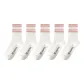 5 Pack (H-White with Pink Stripes 5)