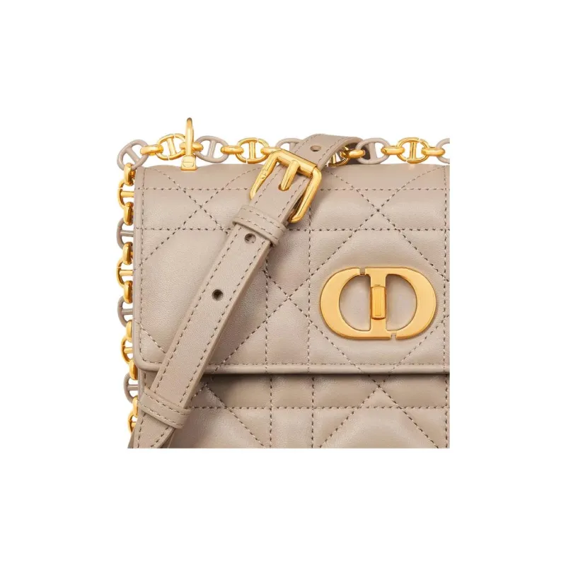 DIOR Miss Caro Lambskin Crossbody Bag Shoulder Bag Mini Women's Taupe-5
