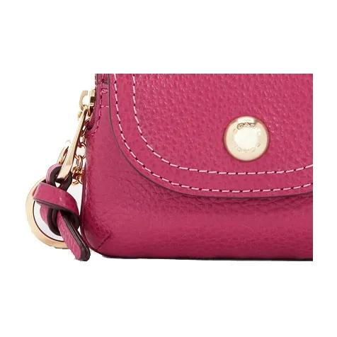 COACH Pennie Leather Pendant Card Holder Coin Purse Regular Women's Pink-4