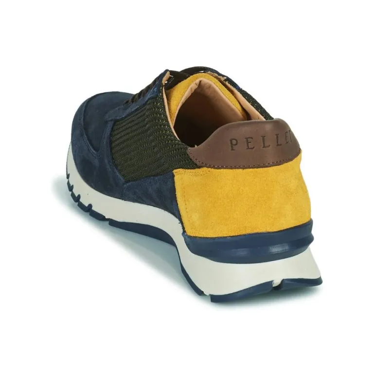 PELLET MALO Slip-Resistant Low-Top Casual Shoes Men's Blue Green Yellow-5