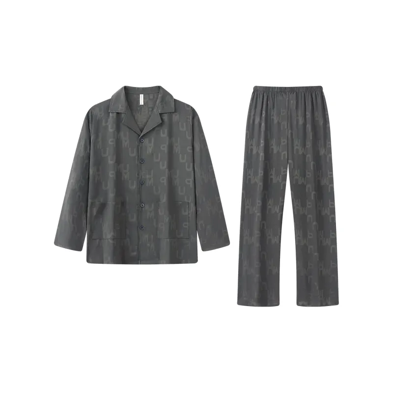 Gongdie Pajama Set Men's Gray Coffee-5